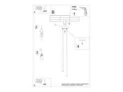 Sollux Lighting Lámparas Colgantes Pastelo Moderno De Acero - 2 Fuentes Luminosas - L.15 X A.118 Cm - Dorado