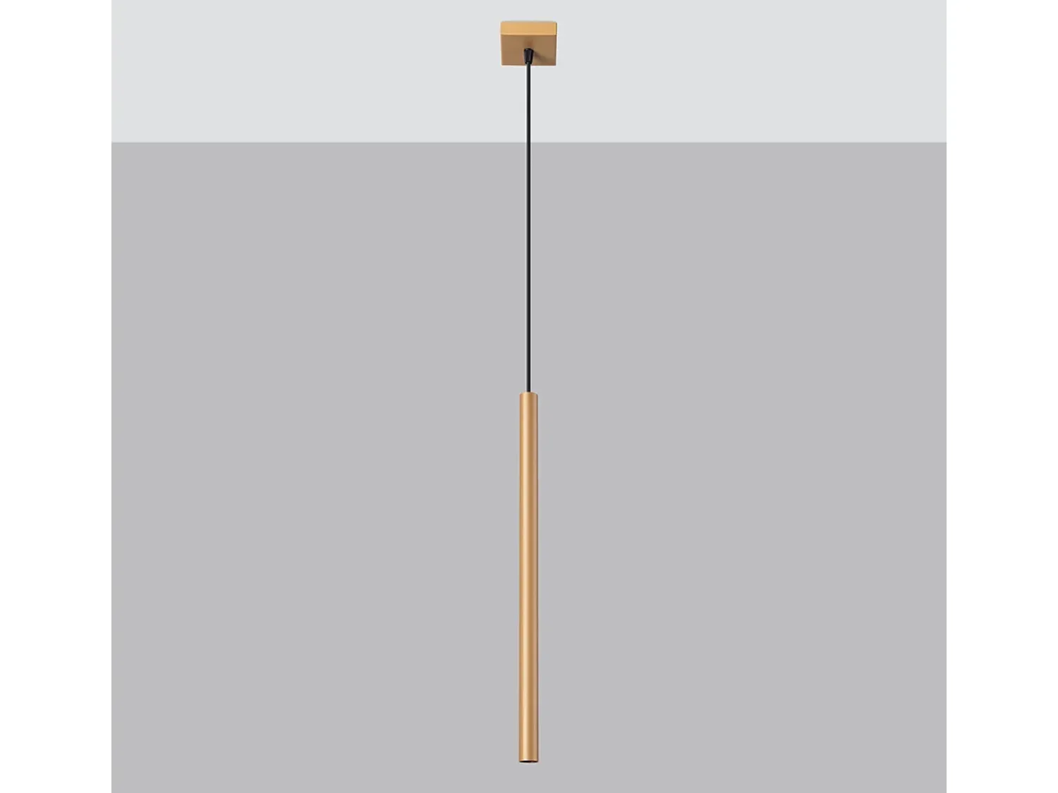 Sollux Lighting Lámpara Suspendida^Lámparas Colgantes Pastelo Moderno De Acero - 1 Fuentes Luminosas - L.3,5 X A.115 Cm - Dorado