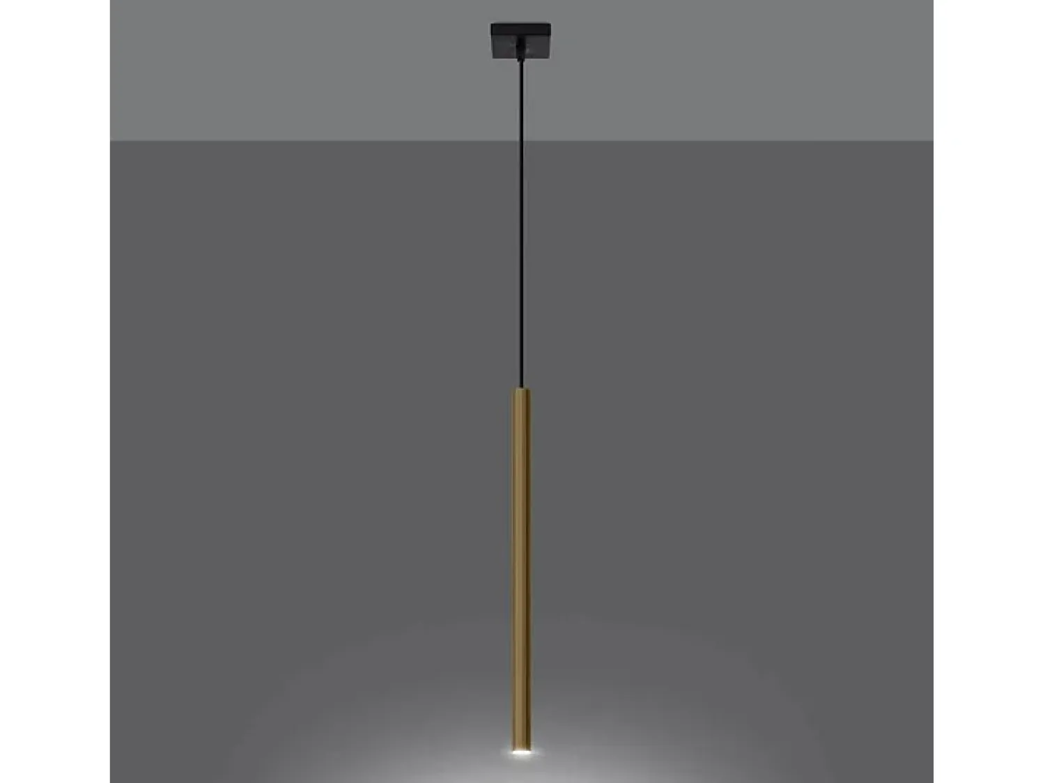 Sollux Lighting Lámpara Suspendida^Lámparas Colgantes Pastelo Moderno De Acero - 1 Fuentes Luminosas - L.8 X A.100 Cm - Brillo Dorado