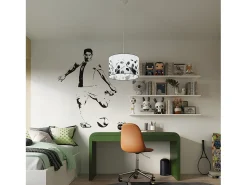 Sollux Lighting Lámparas Colgantes Piłka Moderno De Cloruro De Polivinilo - 1 Fuentes Luminosas - L.40 X A.82 Cm - Blanco Negro Negro / Blanco
