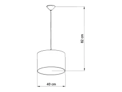 Sollux Lighting Lámparas Colgantes Piłka Moderno De Cloruro De Polivinilo - 1 Fuentes Luminosas - L.40 X A.82 Cm - Blanco Negro Negro / Blanco