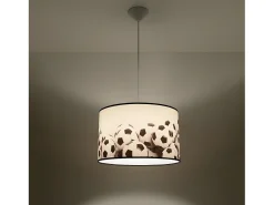 Sollux Lighting Lámparas Colgantes Piłka Moderno De Cloruro De Polivinilo - 1 Fuentes Luminosas - L.40 X A.82 Cm - Blanco Negro Negro / Blanco