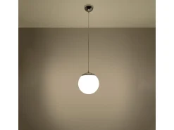 Best Sollux Lighting Lámparas colgantes Stera minimalista de acero/vidrio - 1 fuentes luminosas 4000K - L.20 x A.110 cm - /cromo Blanco