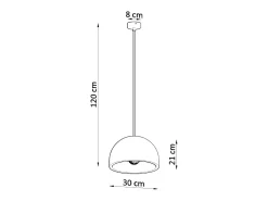 Best Sollux Lighting Lámparas colgantes Tikolito industrial de concreto - 1 fuentes luminosas 3000K - L.30 x A.120 cm - Gris