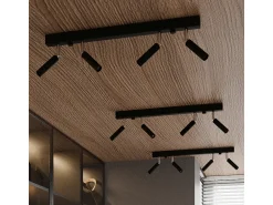 Best Sollux Lighting Lámparas de pared Astix moderno de aluminio - 1 fuentes luminosas 4000K - L.3 x A.20 cm - Negro