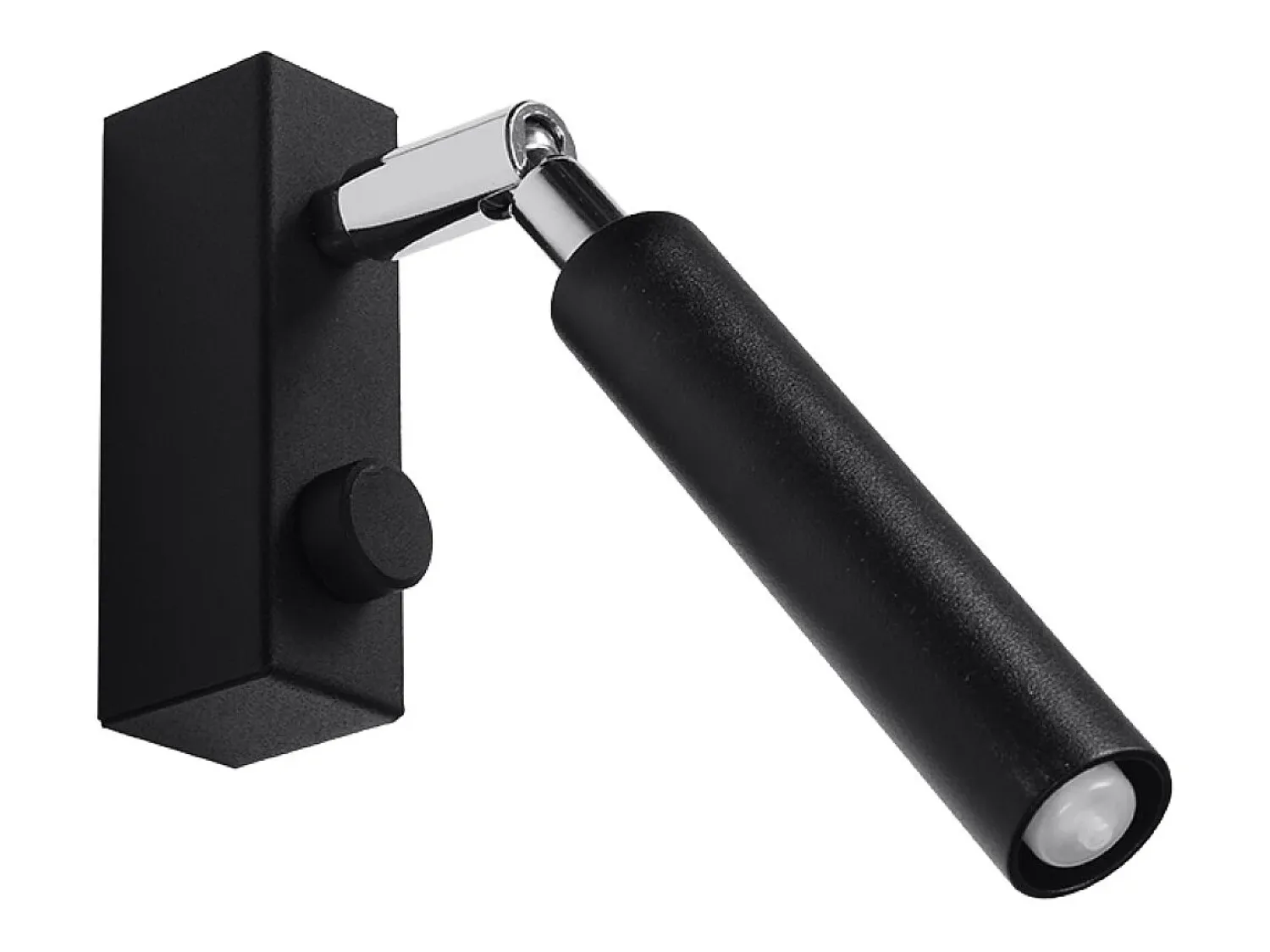 Best Sollux Lighting Lámparas de pared Astix moderno de aluminio - 1 fuentes luminosas 4000K - L.3 x A.20 cm - Negro