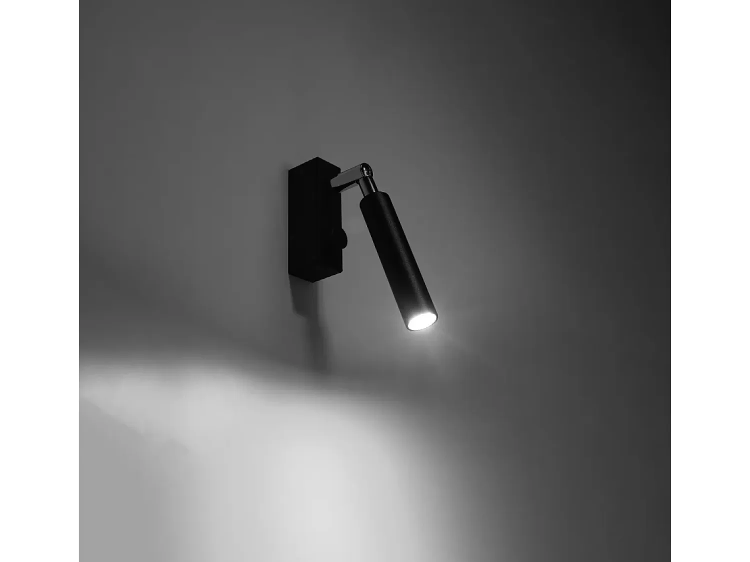 Best Sollux Lighting Lámparas de pared Astix moderno de aluminio - 1 fuentes luminosas 4000K - L.3 x A.20 cm - Negro
