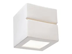 Sollux Lighting Lámparas de pared Astra line moderno de cerámica - 1 fuentes luminosas 4000K - L.14 x A.14 cm - Blanco