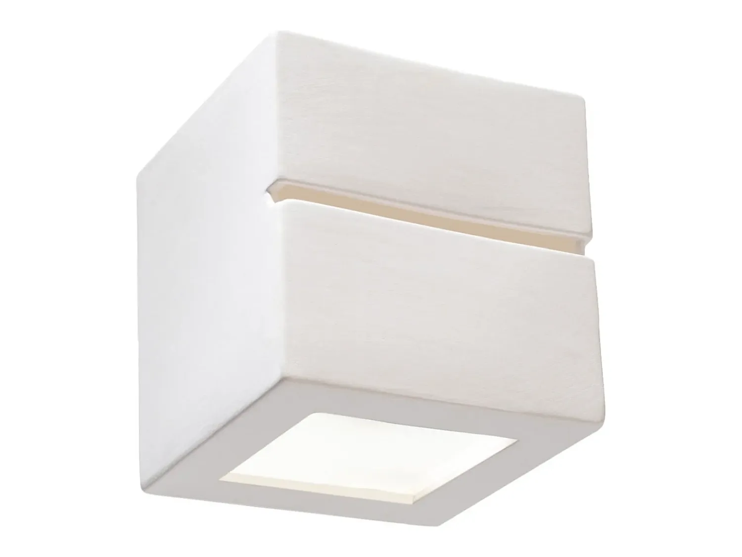 Sollux Lighting Lámparas de pared Astra line moderno de cerámica - 1 fuentes luminosas 4000K - L.14 x A.14 cm - Blanco
