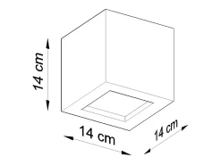 Sollux Lighting Lámparas de pared Astra moderno de cerámica/vidrio - 1 fuentes luminosas 3000K - L.14 x A.14 cm - Blanco