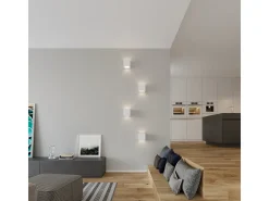 Sollux Lighting Lámparas de pared Astra moderno de cerámica/vidrio - 1 fuentes luminosas 3000K - L.14 x A.14 cm - Blanco