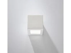 Sollux Lighting Lámparas de pared Astra moderno de cerámica/vidrio - 1 fuentes luminosas 3000K - L.14 x A.14 cm - Blanco