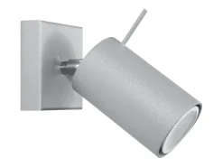 Outlet Sollux Lighting Lámparas de pared Briix moderno de acero - 1 fuentes luminosas 4000K - L.8 x A.8 cm - Gris