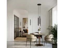 Sollux Lighting Lámparas de pared Brill moderno de acero - 2 fuentes luminosas 3000K - L.2,5 x A.50 cm - Negro