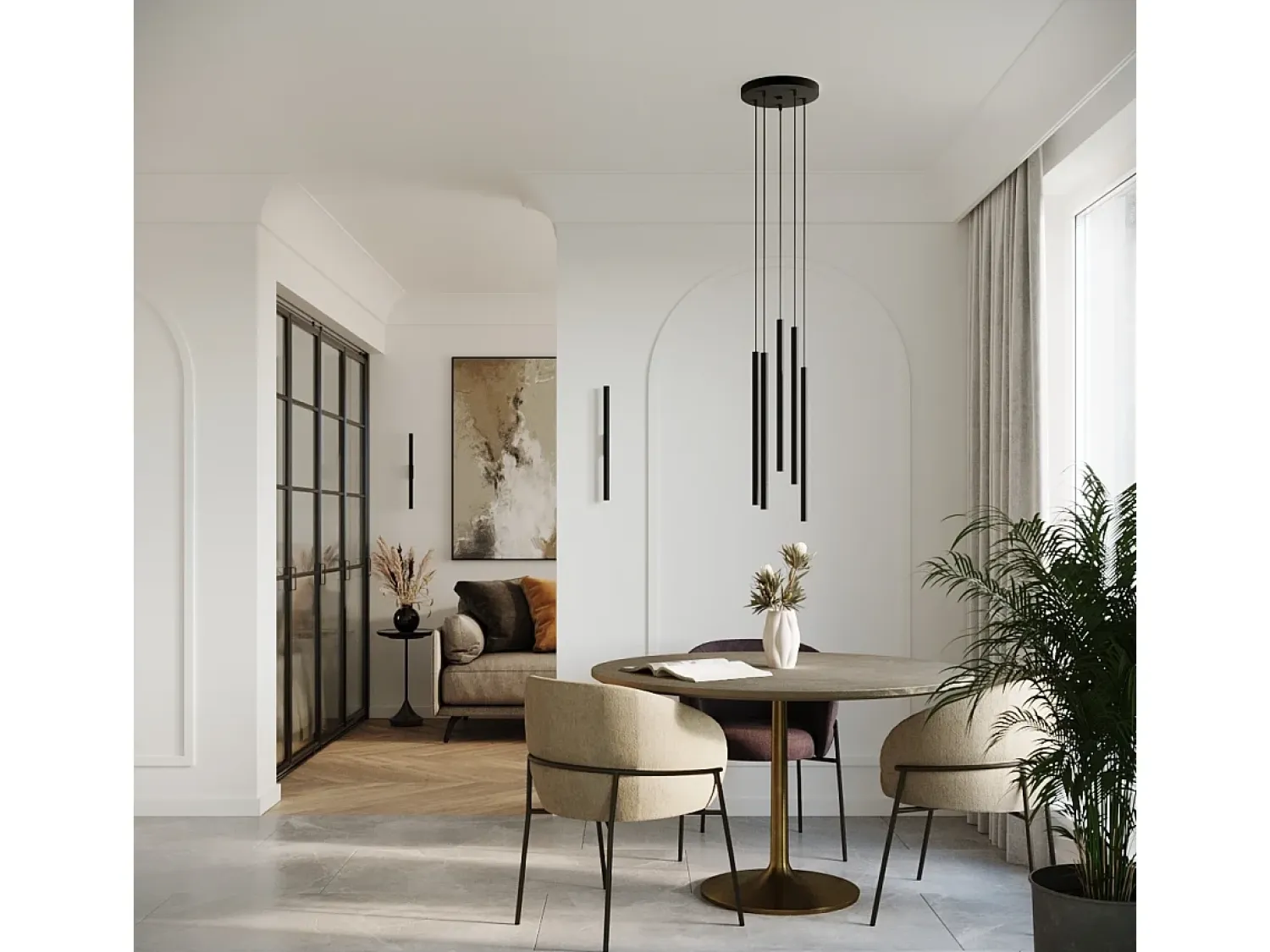 Sollux Lighting Lámparas de pared Brill moderno de acero - 2 fuentes luminosas 3000K - L.2,5 x A.50 cm - Negro