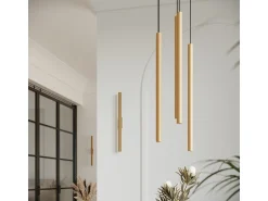 Sollux Lighting Lámparas de pared Brill moderno de acero - 2 fuentes luminosas 4000K - L.2,5 x A.50 cm - Dorado
