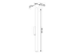 Sollux Lighting Lámparas de pared Brill moderno de acero - 2 fuentes luminosas 4000K - L.2,5 x A.50 cm - Dorado