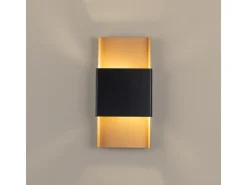 Sollux Lighting Aplique Para Pared^Lámparas De Pared Durlin Moderno De Acero - 2 Fuentes Luminosas - L.20 X A.40 Cm - Oro/Negro Negro / Dorado