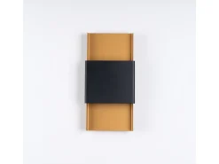 Sollux Lighting Aplique Para Pared^Lámparas De Pared Durlin Moderno De Acero - 2 Fuentes Luminosas - L.20 X A.40 Cm - Oro/Negro Negro / Dorado