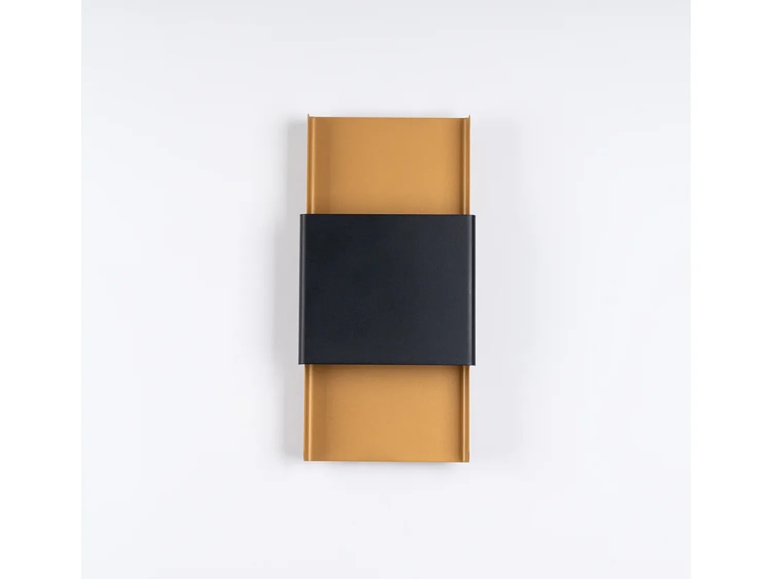 Sollux Lighting Aplique Para Pared^Lámparas De Pared Durlin Moderno De Acero - 2 Fuentes Luminosas - L.20 X A.40 Cm - Oro/Negro Negro / Dorado