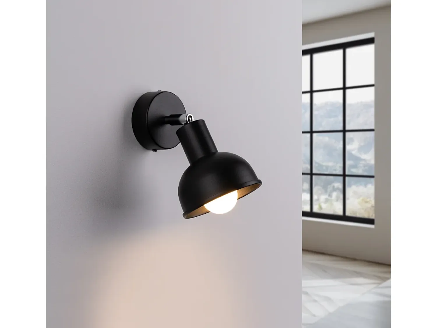 Sale Sollux Lighting Lámparas De Pared Elba Desván De Acero - 1 Fuentes Luminosas - L.19 X A.17 Cm - Negro