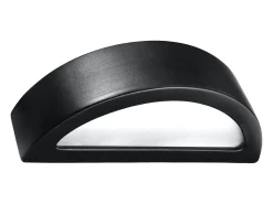 Sollux Lighting Aplique Para Pared^Lámparas de pared Gloim moderno de cerámica/vidrio - 1 fuentes luminosas 3000K - L.40,5 x A.10 cm - Negro