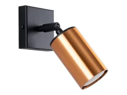 Sollux Lighting Lámparas de pared Glois moderno de acero - 1 fuentes luminosas 3000K - L.8 x A.18,5 cm - /cobre Negro