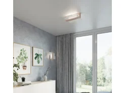Sollux Lighting Lámparas de pared Ignis escandinavo de madera/vidrio - 1 fuentes luminosas 3000K - L.43 x A.30 cm - madera natural Color natural claro