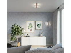 Sollux Lighting Lámparas de pared Ignis escandinavo de madera/vidrio - 1 fuentes luminosas 4000K - L.43 x A.30 cm - madera natural Color natural claro