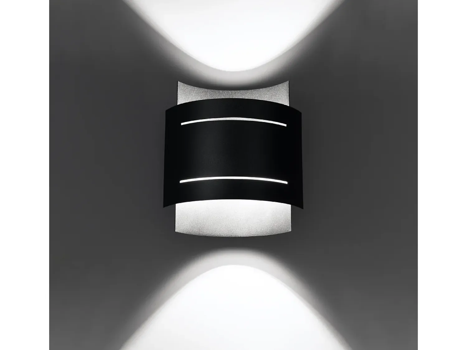 Sollux Lighting Aplique Para Pared^Lámparas de pared Ignisra moderno de acero - 1 fuentes luminosas 4000K - L.21 x A.23 cm - Negro