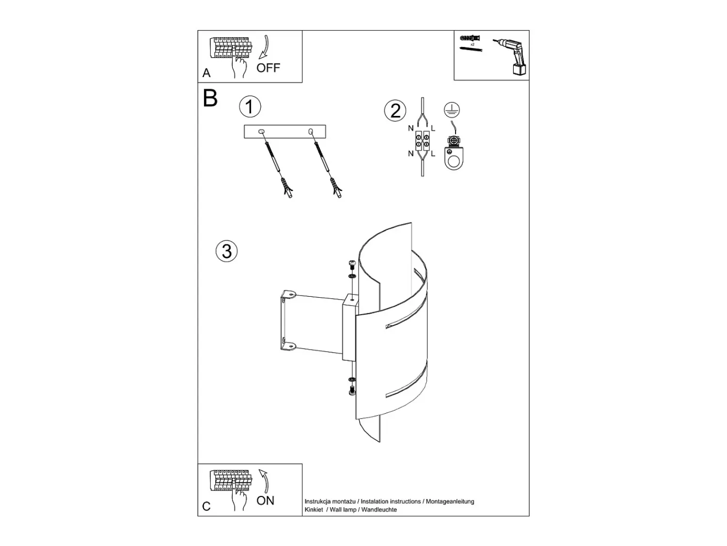 Sollux Lighting Aplique Para Pared^Lámparas de pared Ignisra moderno de acero - 1 fuentes luminosas 4000K - L.21 x A.23 cm - Negro