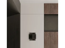 Sollux Lighting Aplique Para Pared^Lámparas de pared Ignisra moderno de acero - 1 fuentes luminosas 4000K - L.21 x A.23 cm - Negro