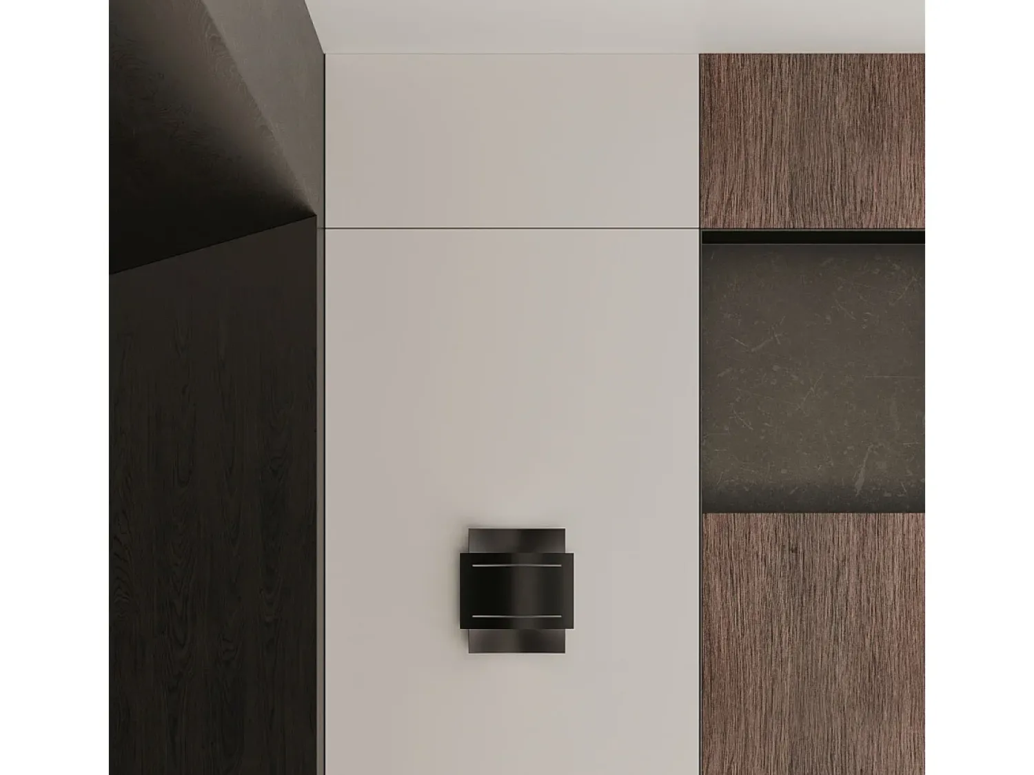 Sollux Lighting Aplique Para Pared^Lámparas de pared Ignisra moderno de acero - 1 fuentes luminosas 4000K - L.21 x A.23 cm - Negro