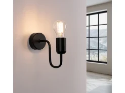Sollux Lighting Lámparas de pared Infinix industrial de acero - 1 fuentes luminosas 4000K - L.8,5 x A.20 cm - Negro