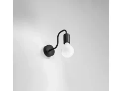 Sollux Lighting Lámparas de pared Infinix industrial de acero - 1 fuentes luminosas 4000K - L.8,5 x A.20 cm - Negro