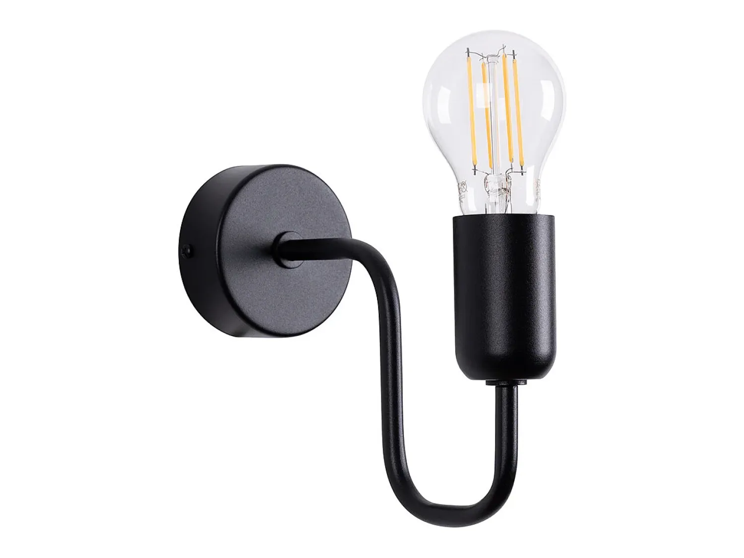 Sale Sollux Lighting Lámparas de pared Infinix industrial de acero - 1 fuentes luminosas 3000K - L.8,5 x A.20 cm - Negro