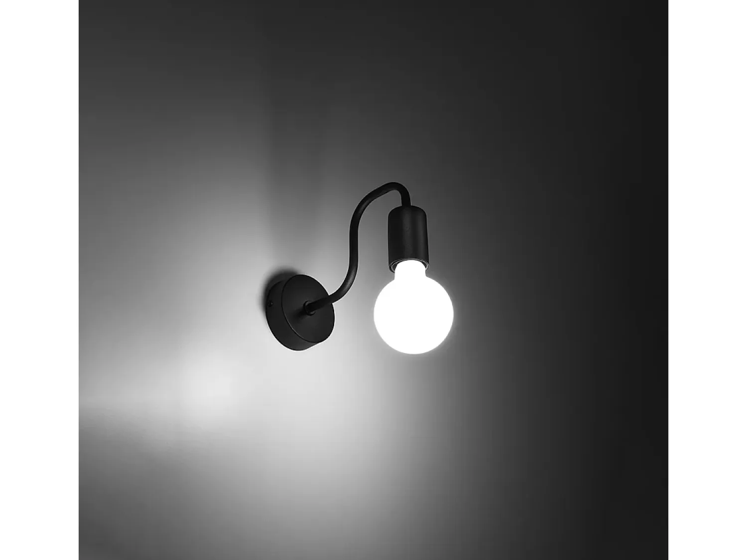 Sale Sollux Lighting Lámparas de pared Infinix industrial de acero - 1 fuentes luminosas 3000K - L.8,5 x A.20 cm - Negro