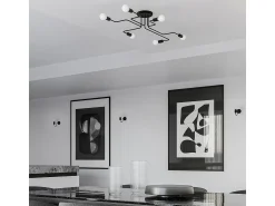 Sale Sollux Lighting Lámparas de pared Infinix industrial de acero - 1 fuentes luminosas 3000K - L.8,5 x A.20 cm - Negro