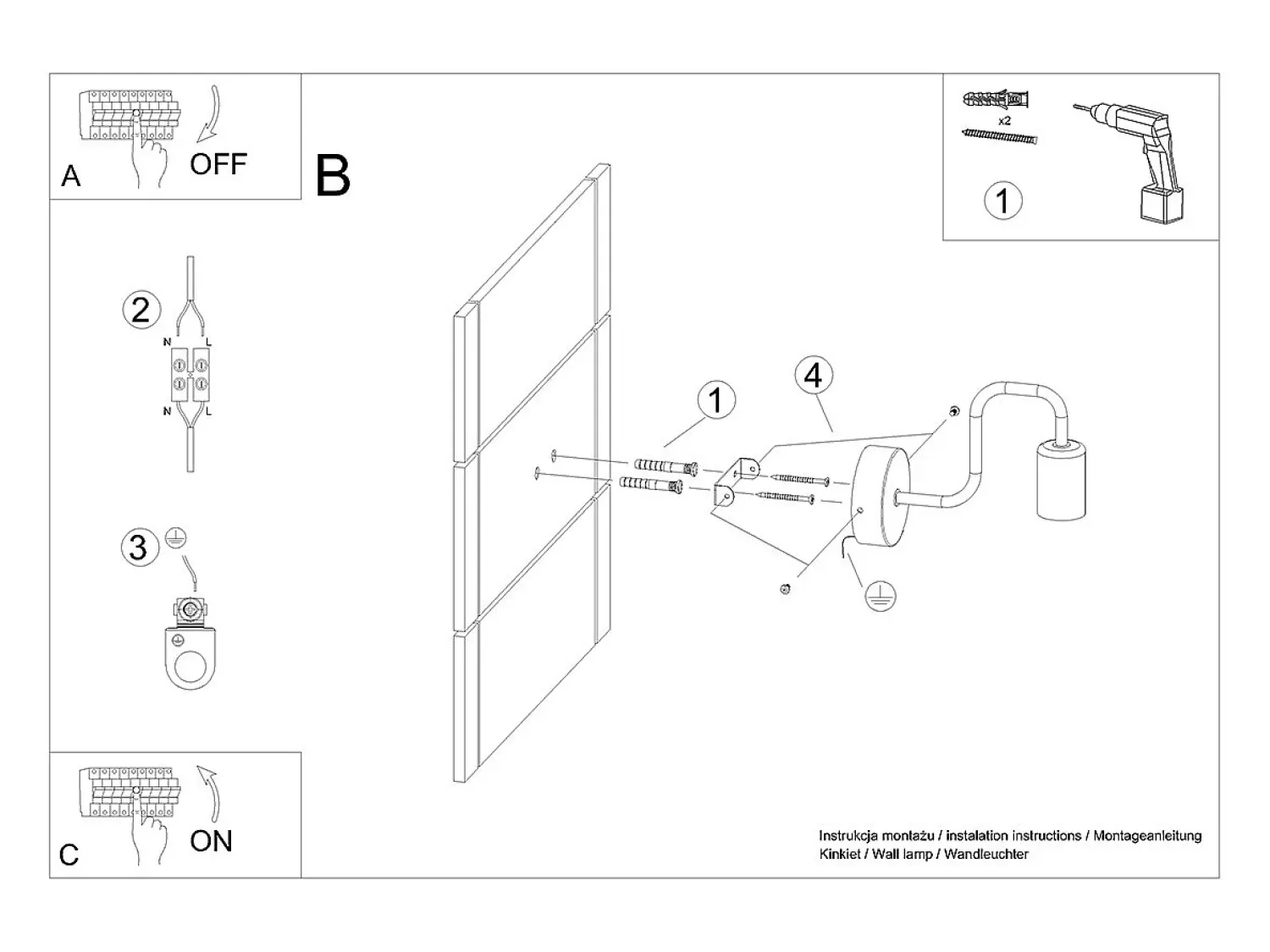 Sale Sollux Lighting Lámparas de pared Infinix industrial de acero - 1 fuentes luminosas 3000K - L.8,5 x A.20 cm - Negro