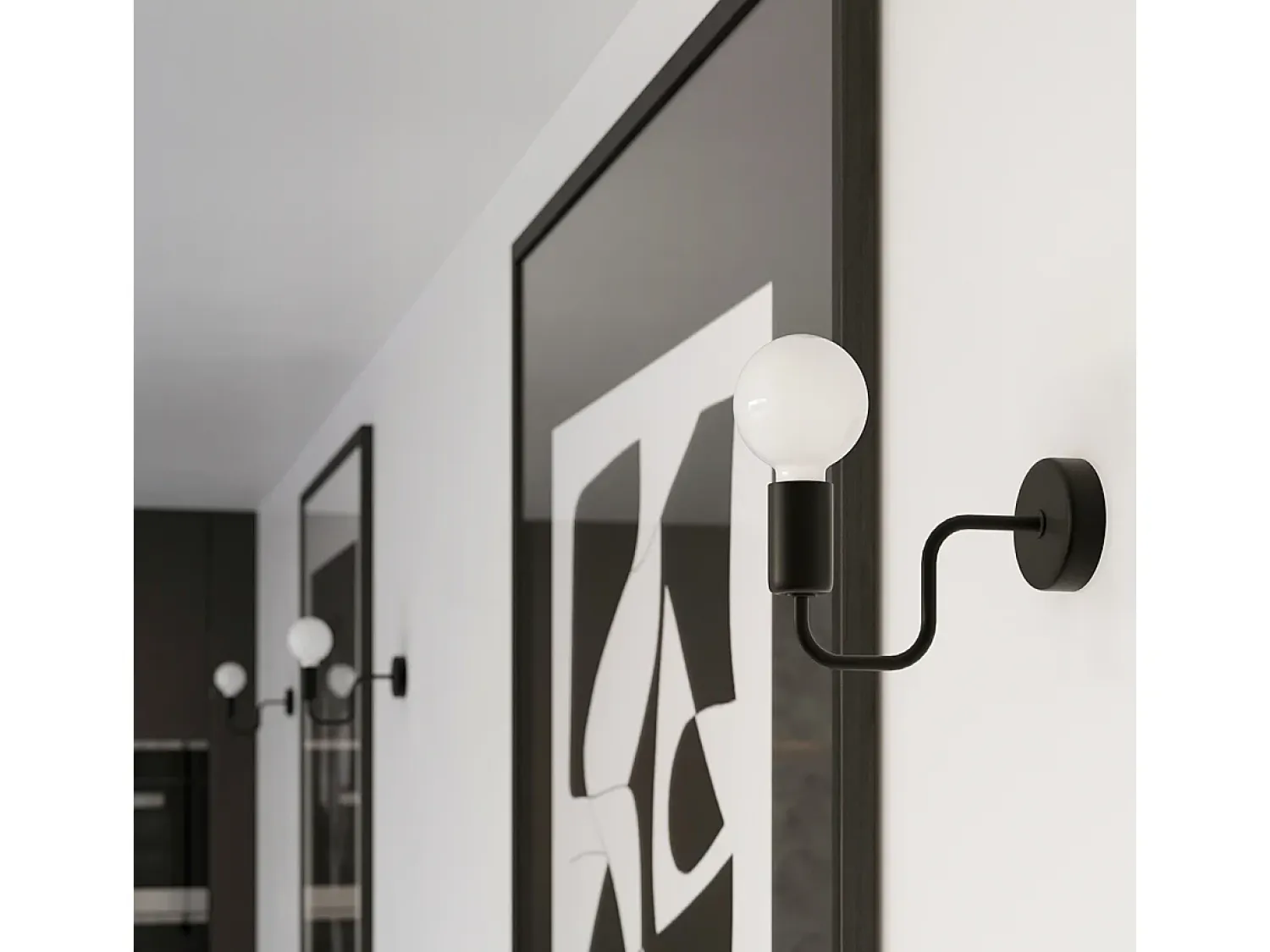 Sale Sollux Lighting Lámparas de pared Infinix industrial de acero - 1 fuentes luminosas 3000K - L.8,5 x A.20 cm - Negro