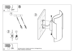 Sollux Lighting Aplique Para Pared^Lámparas de pared Influx industrial de acero - 1 fuentes luminosas 4000K - L.22 x A.23 cm - Blanco