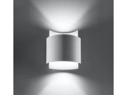 Sollux Lighting Aplique Para Pared^Lámparas de pared Influx industrial de acero - 1 fuentes luminosas 4000K - L.22 x A.23 cm - Blanco