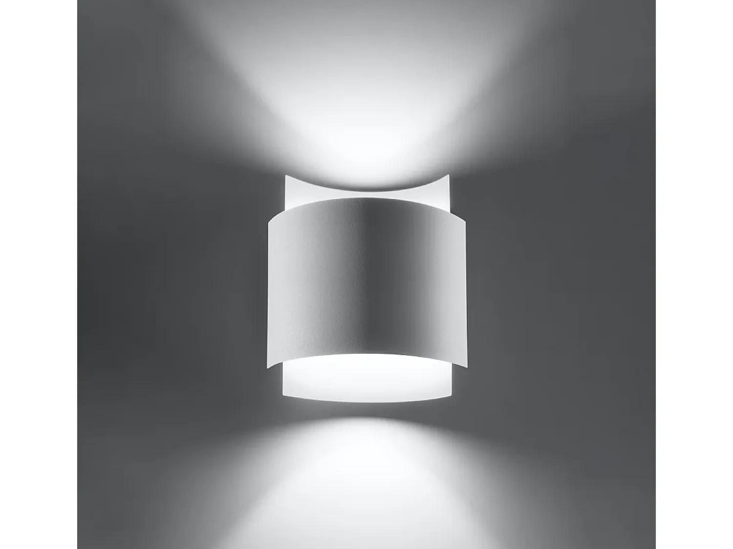 Sollux Lighting Aplique Para Pared^Lámparas de pared Influx industrial de acero - 1 fuentes luminosas 4000K - L.22 x A.23 cm - Blanco
