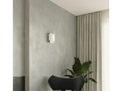 Sollux Lighting Aplique Para Pared^Lámparas de pared Influx industrial de acero - 1 fuentes luminosas 4000K - L.22 x A.23 cm - Blanco