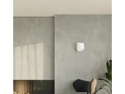 Sollux Lighting Aplique Para Pared^Lámparas de pared Influx industrial de acero - 1 fuentes luminosas 4000K - L.22 x A.23 cm - Blanco