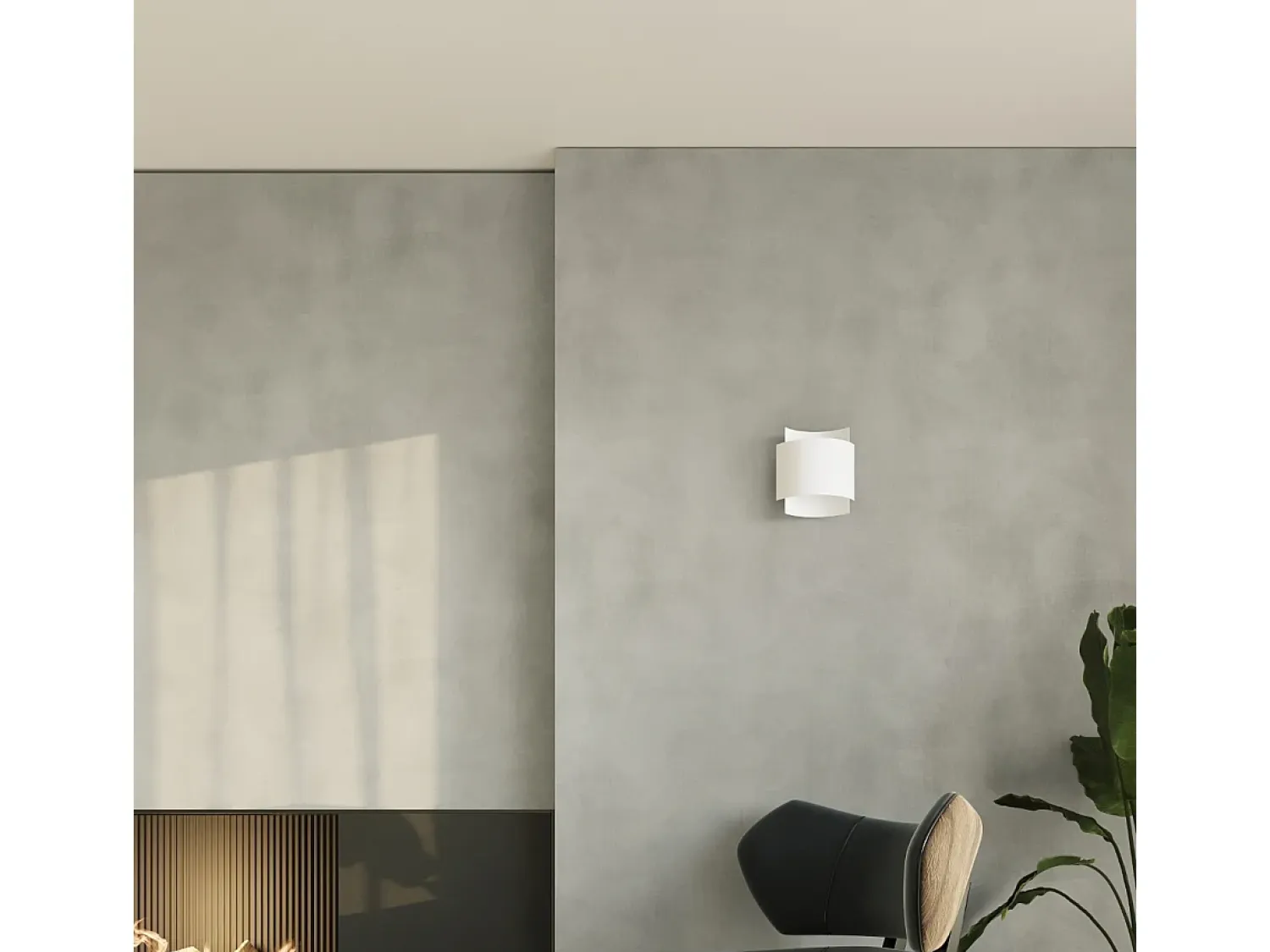 Sollux Lighting Aplique Para Pared^Lámparas de pared Influx industrial de acero - 1 fuentes luminosas 4000K - L.22 x A.23 cm - Blanco