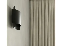 Sollux Lighting Aplique Para Pared^Lámparas de pared Influx industrial de acero - 1 fuentes luminosas 3000K - L.22 x A.23 cm - Negro