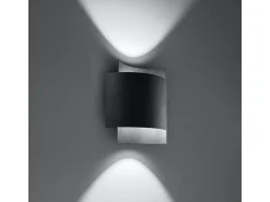 Sollux Lighting Aplique Para Pared^Lámparas de pared Influx industrial de acero - 1 fuentes luminosas 3000K - L.22 x A.23 cm - Negro
