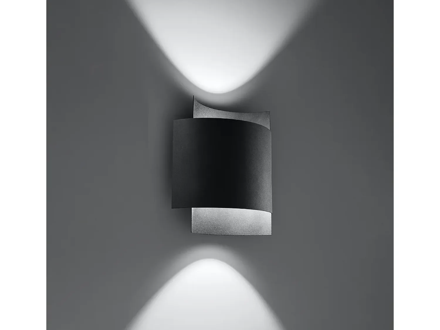 Sollux Lighting Aplique Para Pared^Lámparas de pared Influx industrial de acero - 1 fuentes luminosas 3000K - L.22 x A.23 cm - Negro