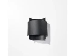 Sollux Lighting Aplique Para Pared^Lámparas de pared Influx industrial de acero - 1 fuentes luminosas 3000K - L.22 x A.23 cm - Negro
